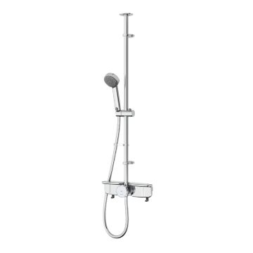 Quartz Blue Smart Digital Shower Exposed with Adjustable Head