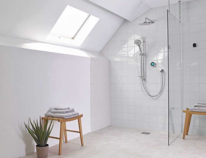 Bathroom with Aqualisa shower