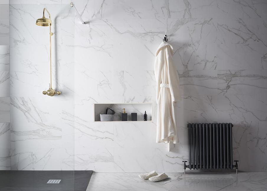 Colourful bathroom scene