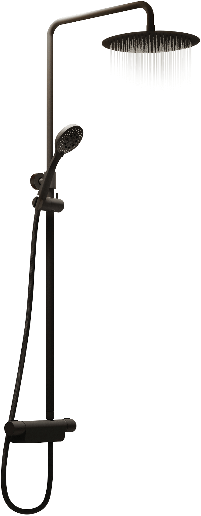 An image of a black shower